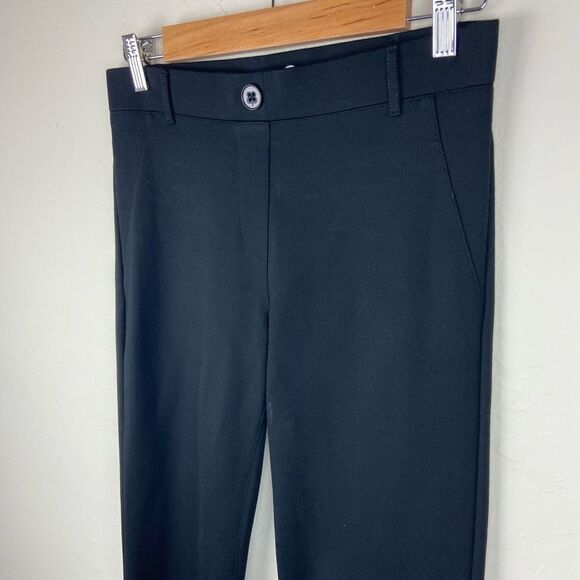 Betabrand Classic Straight Leg Dress Pant Yoga Pants - Black - Picture 3 of 8